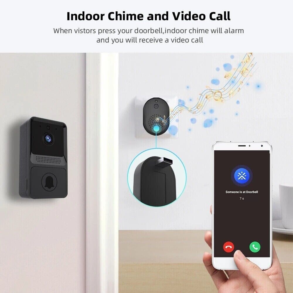 Smart Wireless Doorbell Intercom with HD Video Camera