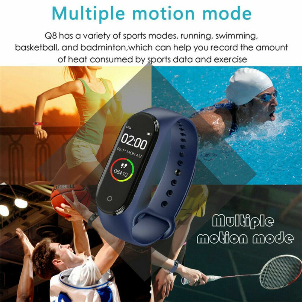 Smartwatch Heart Rate Blood Pressure Monitor Activity Tracker