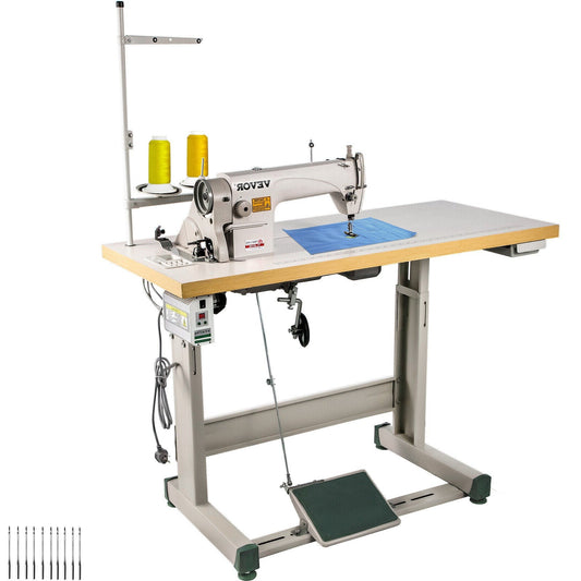 Professional Sewing Machine with Table Servo Motor Stand Industrial 550W Manual