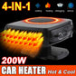 Portable Electric Car Heater Heating Fan Defogger Defroster Demister 12V 200W
