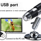 Digital Microscope Endoscope Magnifier Camera w/ Stand 8LED 1600X 3MP USB