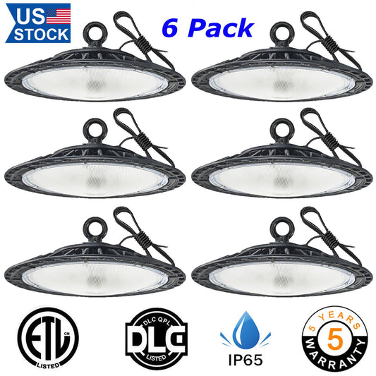 Warehouse Lights, Commercial Workshop 6Pcs 150 Watts LED High Bay Light Fixtures