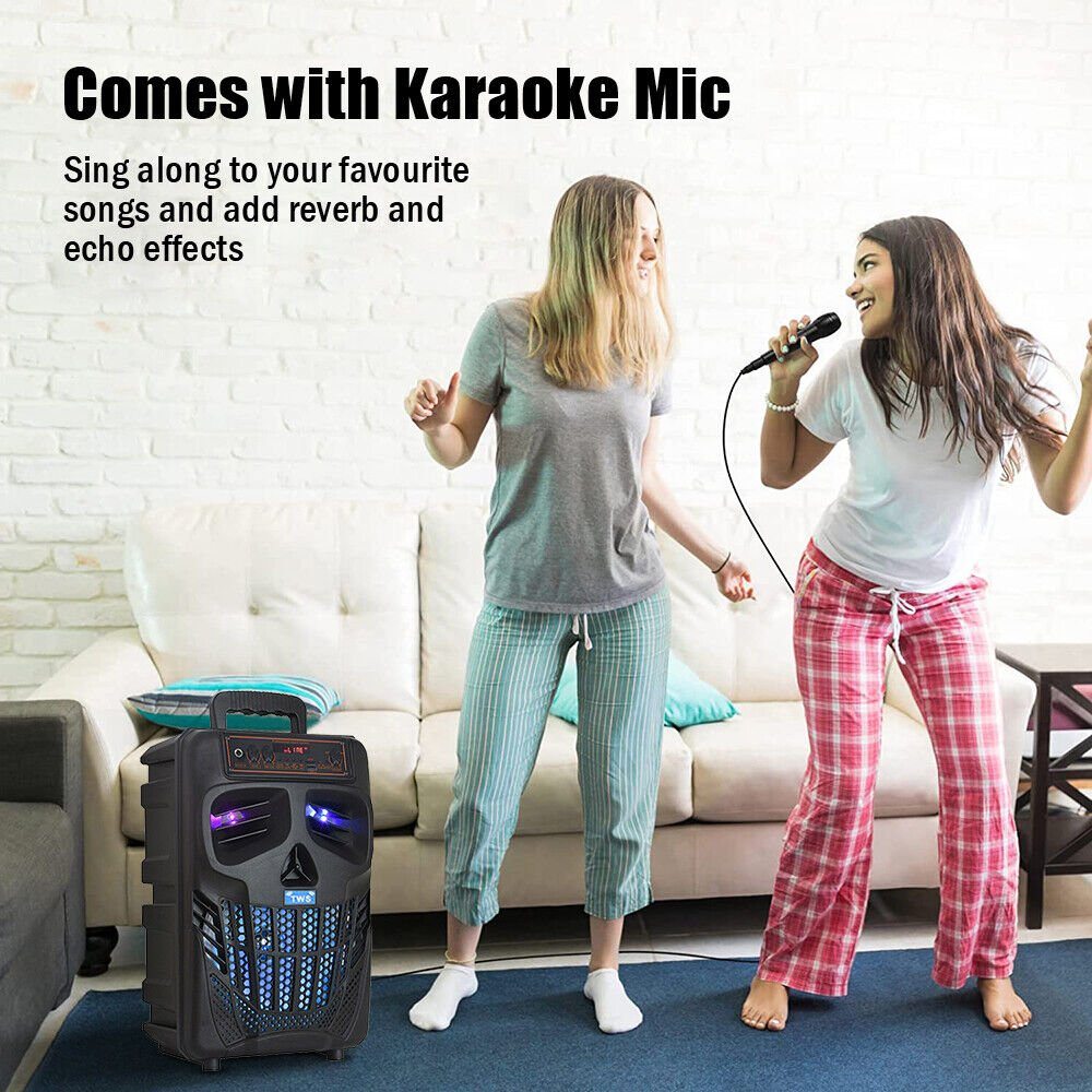 Wireless Portable Party Speaker with Microphone Bluetooth/WiFi