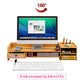 Wooden Office Desk Organizer with Drawers & lock Desktop Storage Monitor Holder