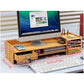 Wooden Office Desk Organizer with Drawers & lock Desktop Storage Monitor Holder