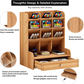 Wooden Pen Organizer, Multi-Functional DIY Pen Holder Box, Desktop Stationary