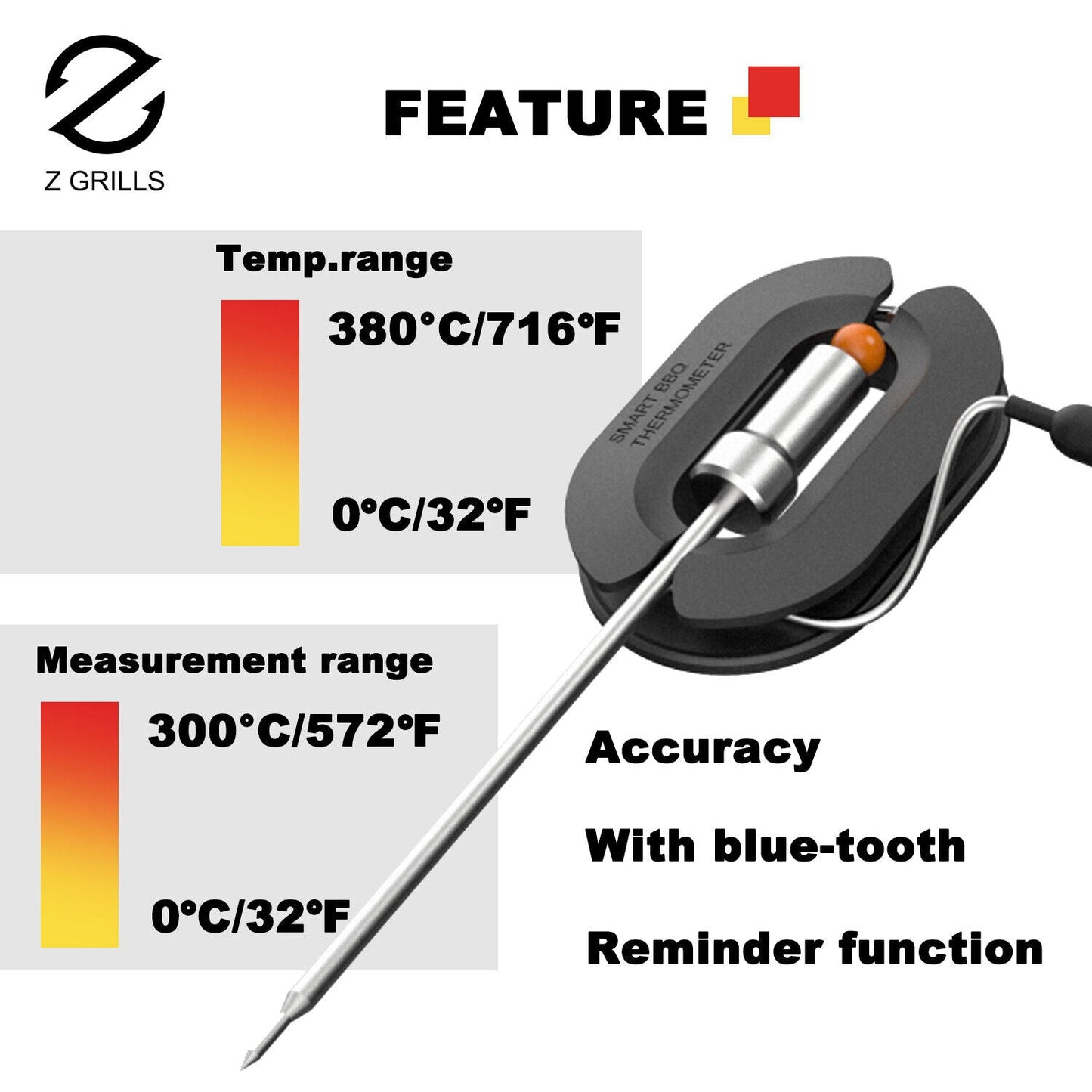 Z GRILLS ZPG-450A Wood Pellet Grill BBQ Smoker Digital Control with Smart Probe