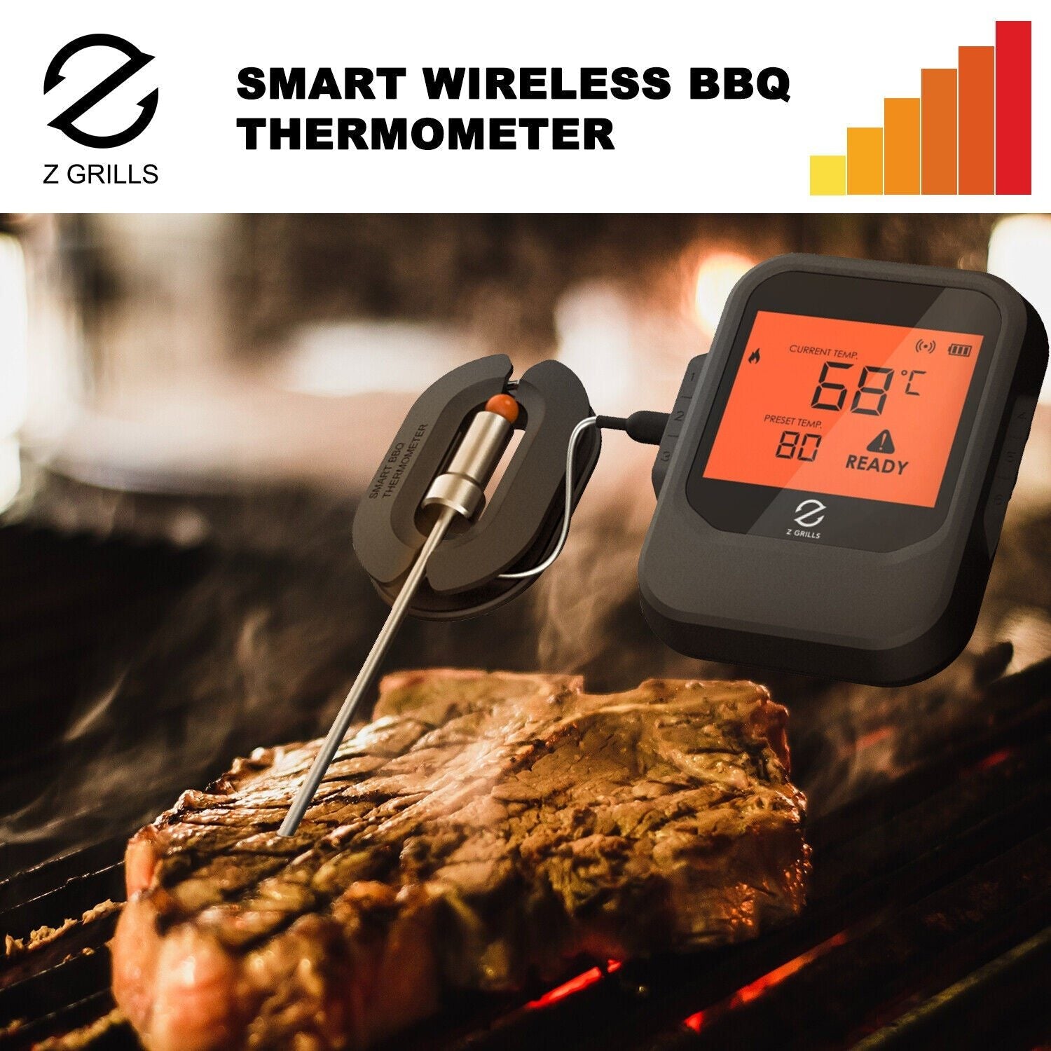 Z GRILLS ZPG-450A Wood Pellet Grill BBQ Smoker Digital Control with Smart Probe