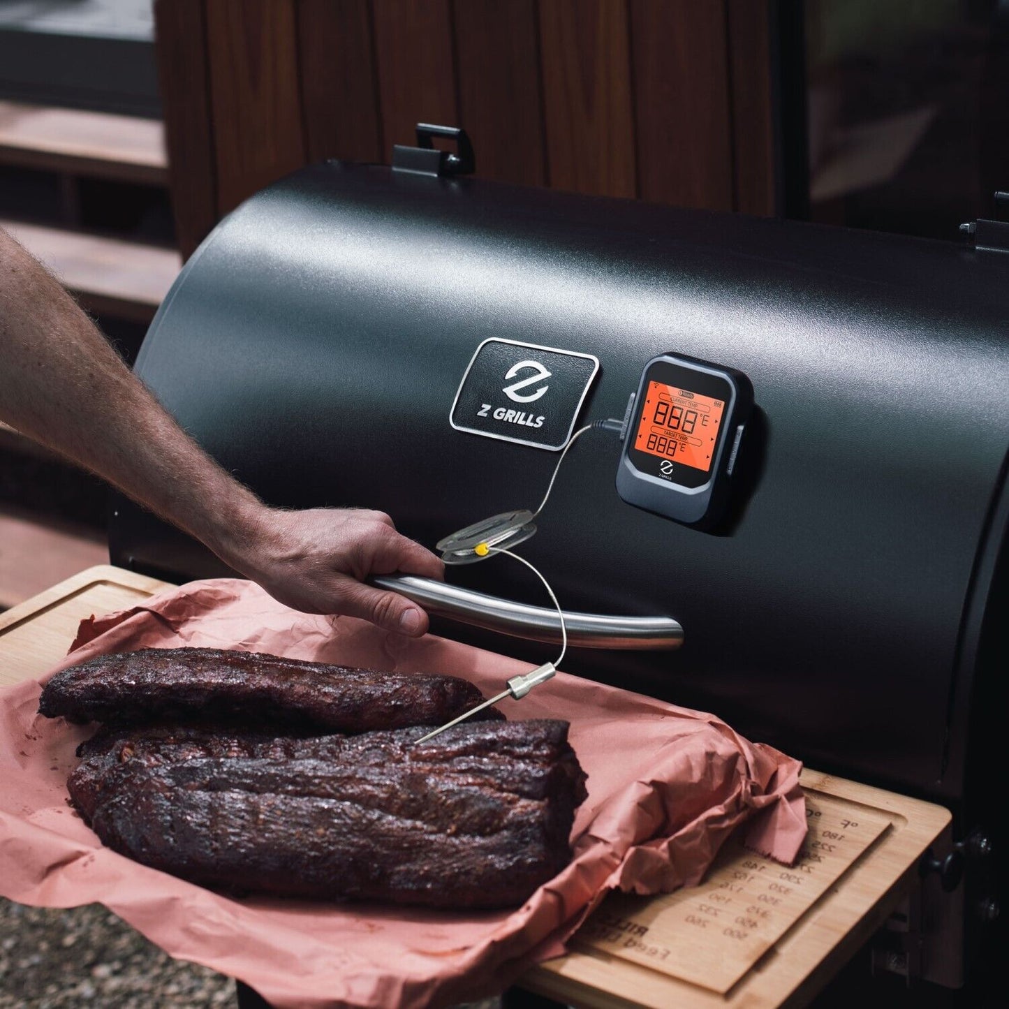 Z GRILLS ZPG-450A Wood Pellet Grill BBQ Smoker Digital Control with Smart Probe